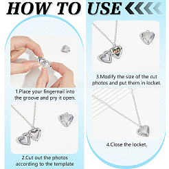 24Pcs 316 Stainless Steel Locket Pendants&nbsp;STAS-ME0003-39