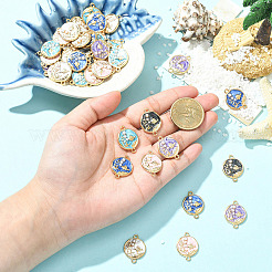24Pcs 6 Colors Ocean Alloy Enamel Connector Charms&nbsp;FIND-YW0011-51