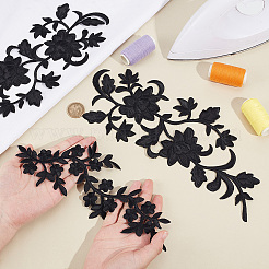4Pcs 2 Styles Plum Blosssom & Flower Cotton Computerized Embroidery Sew on Patches&nbsp;PATC-GA0001-35
