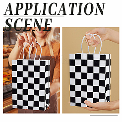 40Pcs Tartan Printed Paper Packing Tote Bags&nbsp;CARB-GO0001-01