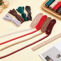 20M 8 Colors Nylon Braid Trims with Elastic Button Loops&nbsp;OCOR-BC0009-80