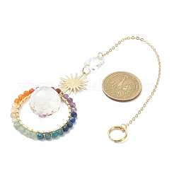 Glass Teardrop Pendant Decorations&nbsp;HJEW-JM01168