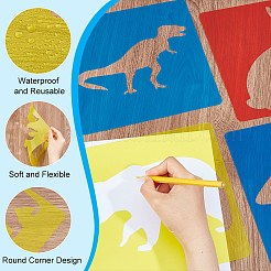 Animal PET Plastic Hollow Out Drawing Painting Stencils Templates&nbsp;DIY-WH0453-93