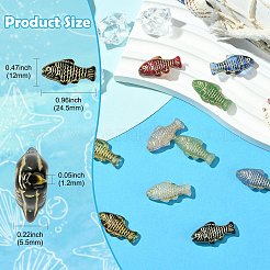 10Pcs 10 Colors Handmade Lampwork Beads&nbsp;LAMP-CJ0002-66