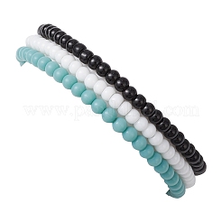 3Pcs 3 Colors Glass Seed Beaded Stretch Bracelet Sets for Women&nbsp;BJEW-JB11373-02