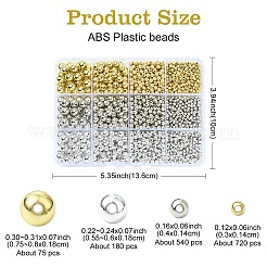 1515Pcs 12 Styles ABS Plastic Beads&nbsp;KY-YW0002-02