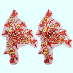 Polyester Embroidery Lace Sewing Ornaments&nbsp;DIY-WH20031-079C