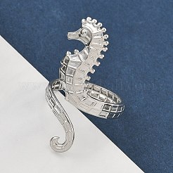 304 Stainless Steel Open Cuff Rings for Women&nbsp;RJEW-A079-03A-P