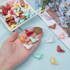 60Pcs UV Plating Opaque Acrylic Beads&nbsp;MACR-ME0001-16