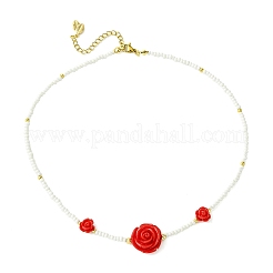 2Pcs 2 Colors Glass Seed Beaded Necklace Sets&nbsp;NJEW-MZ00053