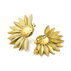 Sunflower 304 Stainless Steel Stud Earrings for Women&nbsp;EJEW-A117-02A-G
