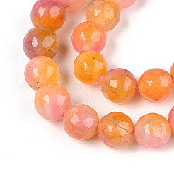 Dyed Natural White Jade Beads Strands&nbsp;G-T139-8mm-60-11