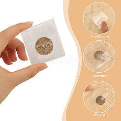 PVC Single Pocket Coin Sleeves Holders&nbsp;ABAG-WH0038-42