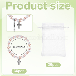 6Pcs Alloy Cross Charm Bracelets&nbsp;BJEW-PH01936