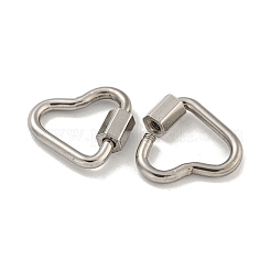 Non-Tarnish 304 Stainless Steel Screw Carabiner Lock Charms&nbsp;STAS-C092-05D-P