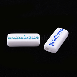 Opaque White Acrylic Beads&nbsp;MACR-Q242-003