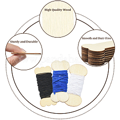 60Pcs 3 Styles Wood Thread Winding Boards&nbsp;DIY-SC0031-10B