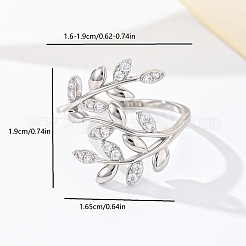 Brass Micro Pave Cubic Zirconia Finger Rings for Women&nbsp;FU0623-7