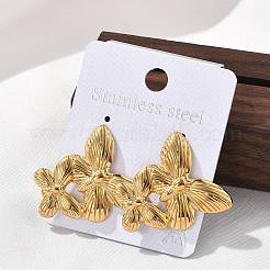 304 Stainless Steel Studs Earrings for Women&nbsp;EJEW-K306-24G