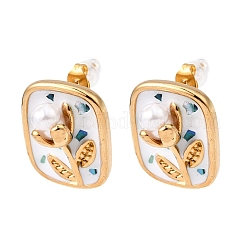 304 Stainless Steel Stud Earrings for Women&nbsp;EJEW-A164-04A-G