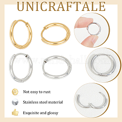 Unisex 304 Stainless Steel Hoop Earrings&nbsp;STAS-UN0002-57
