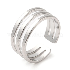 Non-Tarnish 304 Stainless Steel Open Cuff Rings&nbsp;RJEW-K245-84P