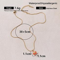 Vintage 304 Stainless Steel Enamel Double-Sided Star Pendant Necklaces for Women&nbsp;SX6547