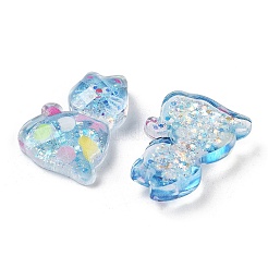 Transparent Resin Bowknot Kitten Decoden Cabochons&nbsp;RESI-M045-07E