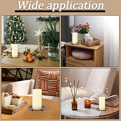 2Pcs Iron Candle Tray Candle Holders&nbsp;AJEW-GF0013-90
