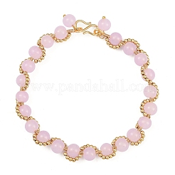 Spray Painted Imitation Jade Glass Round Beaded Bracelets for Women&nbsp;BJEW-JB12050-03