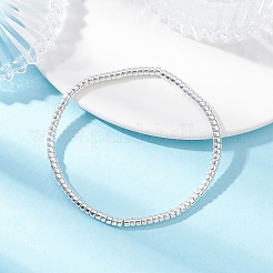 Grade AA Electroplate Non-magnetic Synthetic Hematite Beads Stretch Bracelets for Women&nbsp;BJEW-JB12585