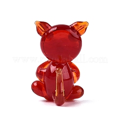 Handmade Lampwork Cat Figurine Display Decorations&nbsp;LAMP-N034-26E