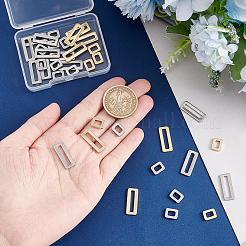 48Pcs 4 Style 201 Stainless Steel Linking Rings&nbsp;STAS-UN0040-26