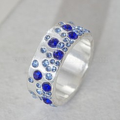 Alloy Rhinestone Finger Rings&nbsp;FS-WG159B5-04
