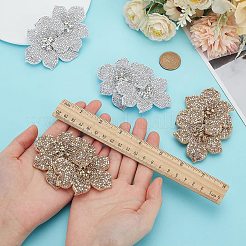 4Pcs 2 Colors Cloth Rhinestone Shoe Decorations&nbsp;FIND-FG0003-55
