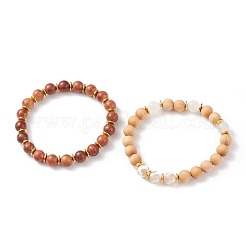 2Pcs 2 Style Mala Bead Bracelets Set&nbsp;BJEW-JB08419