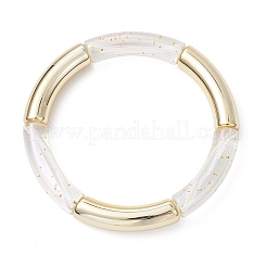 UV Plating Acrylic Beads Stretch Bracelets for Women&nbsp;BJEW-JB12950