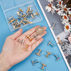 30Pcs 2 Colors Brass Cufflinks for Men&nbsp;FIND-HY0003-47