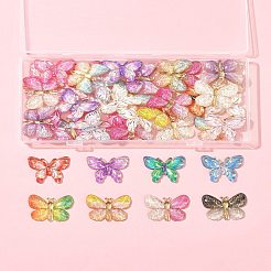 40Pcs 2 Styles Printed Translucent Acrylic  Pendants&nbsp;MACR-FS0002-04