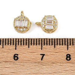 Brass Micro Pave Cubic Zirconia Pendants&nbsp;KK-A257-12B-G