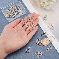 20Pcs 2 Colors Alloy Crystal Rhinestone Links&nbsp;ALRI-PH0001-22