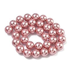 Electroplated Shell Pearl Beads Strands&nbsp;BSHE-G041-12mm-05