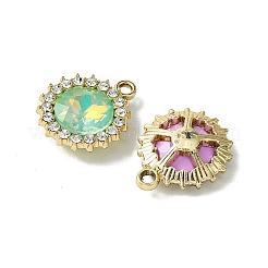 UV Plating Alloy with Mixed Color Glass Rhinestone Pendants&nbsp;FIND-B039-04G