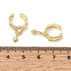 Brass Micro Pave Cubic Zirconia Cuff Earrings for Women&nbsp;CU-CBAE7DF-28G