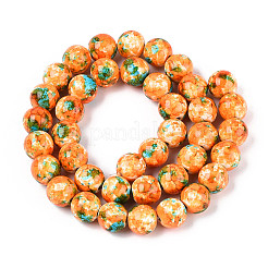 Spray Painted Synthetic Turquoise Beads Strands&nbsp;G-N352-25B-01