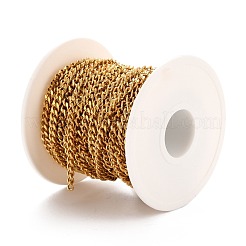 PVD Vacuum Plating 304 Stainless Steel Cuban Link Chains&nbsp;CHS-K016-03A-G