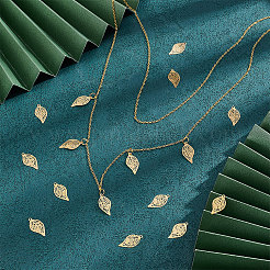 40Pcs Rack Plating 201 Stainless Steel Filigree Pendants&nbsp;STAS-UN0049-89