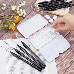 Wooden Mini Paints Brush Set&nbsp;AJEW-PH0001-66