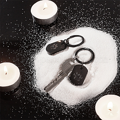 Rectangle with Paw Print 304 Stainless Steel Pet Memorial Urn Ashes Keychains&nbsp;STAS-WH0029-80EB