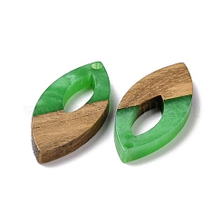 Opaque Resin & Walnut Wood Pendants&nbsp;RESI-N025-047B-01